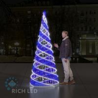 Спиральная елка, 250*100 см, 24В