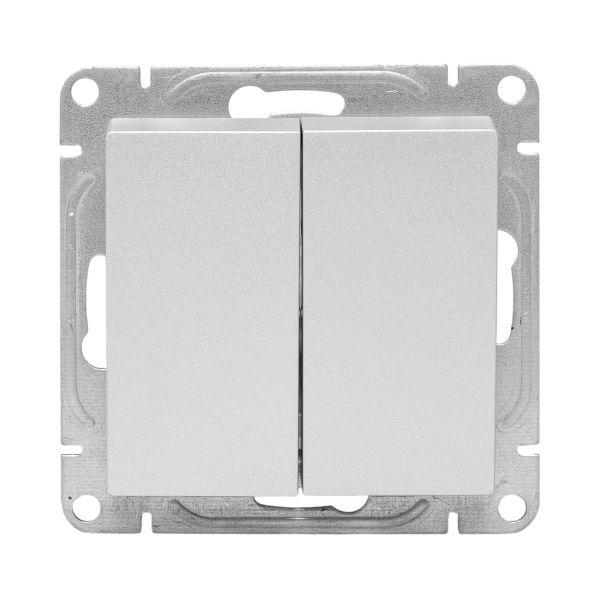 Выключатель перекрестный 2-кл. СП Эпика механизм алюм. EKF UP1-SWA-22