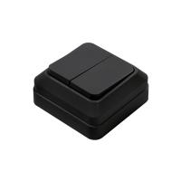 Выключатель 2-кл. BOLLETO накладной 7023B черн. IN HOME 4690612061023