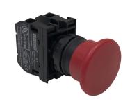 Кнопка "Грибок" 1НО+1НЗ без фиксации красн. EMAS B102MK