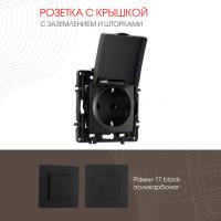 Розетка Arte Milano 217.41-1.black