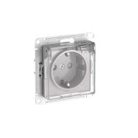 Розетка AtlasDesign Aqua 16А IP44 с заземл. защ. шторки с прозр. крышкой быстрозажим. клем. механизм алюм. SE ATN440346S