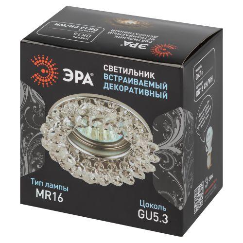 Светильник DK16 CH/WH декор "круглый с мелкими хрусталиками" хром/прозр. ЭРА C0044737
