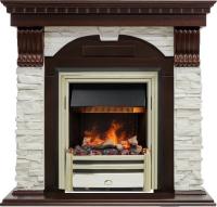 Dimplex Каминокомплект Dublin - Темный дуб / Сланец белый с очагом Cavendish