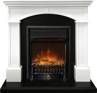 Royal Flame Каминокомплект Langford - Белый с черным с очагом Fobos FX M Black RC