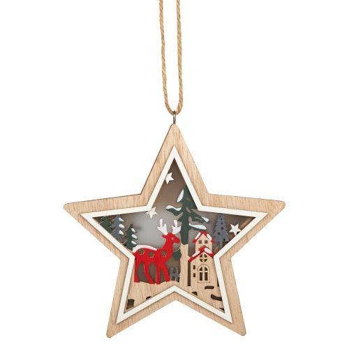 Светильник светодиодный новогодний Звездочка подвесной 15см 2хАА ENGDS-4L Эра Б0060478