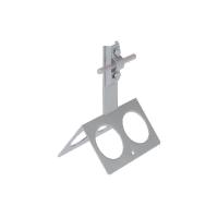 Держатель болтовой коньковый BKDB-H100-D5-10 INOX304 для прутка d5-10мм H=100мм нерж. с широк. осн. сталь КМ MA0125