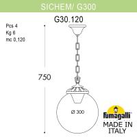 Подвесной уличный светильник Fumagalli G30.120.000.VXF1R