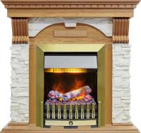 Dimplex Каминокомплект Dublin - Дуб / Сланец белый с очагом Danville Antique Brass FB2