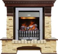 Dimplex Каминокомплект Pierre Luxe угловой - Темный дуб / Сланец (Высота 1005мм) с очагом Danville Chrome FB2