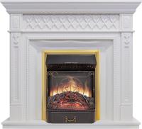 Royal Flame Каминокомплект Alexandria - Белый с очагом Majestic FX M Brass