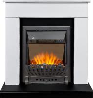 Royal Flame Каминокомплект Bergen (Разборный) - Белый с черным (Ширина 900 мм) с очагом Aspen Black