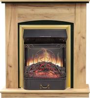 Royal Flame Каминокомплект Barcelona (разборный) - Дуб золотой с очагом Majestic FX M Brass