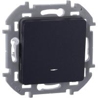 Переключатель 1-кл. Inspiria 10А IP20 250В 10AX с подсветкой/индикацией механизм антрацит IEK 673663