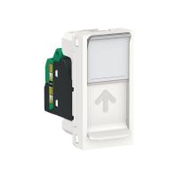 Розетка компьютерная 1-м 1мод. Unica Modular RJ45 кат.5E UTP бел. SchE NU341018