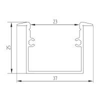 Профиль для светодиодной ленты Geniled врезной  37x25x2000 М28