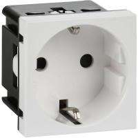Розетка 2мод. 16А 250В 90град. с заземл. без защ. шторок винт. зажимы бел. ИЭК Leg 4521046