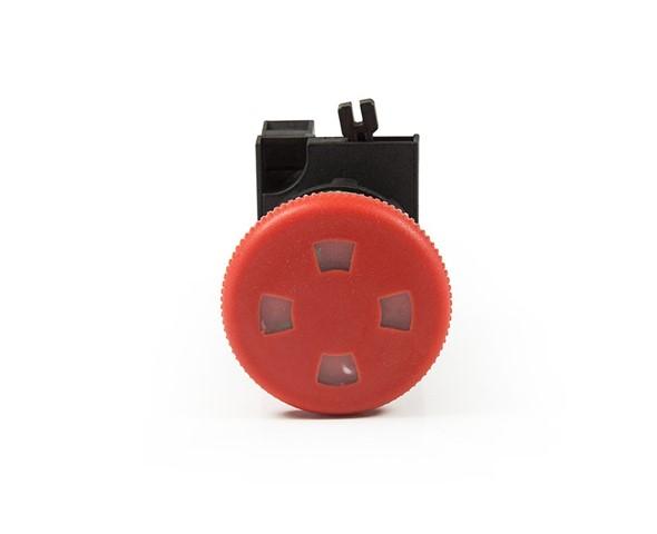 Кнопка аварийная с окошком 1НЗ диаметр 40мм EMAS CP200EP