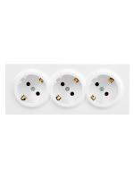 Розетка 3-м ОП LETO с заземл. закрытый корпус ПБТ бел. LEZARD 752-0200-127BUP