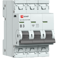 Выключатель автоматический модульный 3п B 3А 6кА ВА 47-63N PROxima EKF M636303B