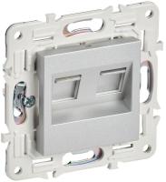 Розетка компьютерная двойн. RJ45 кат.5E SKANDY SK-K03S серебр. IEK SK-K20-1-K23