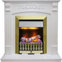 Dimplex Каминокомплект Sorrento угловой - Белый дуб с очагом Danville Antique Brass FB2