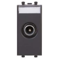 Розетка телевизионная проходная TV 1мод. Avanti "Черный матовый" модульная DKC 4412511