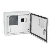 Корпус металлический ЩУРн-ПРО-1-МП/4-292х353х137-IP66-УХЛ1 (с окном учета.1ф счетчик на МП 4 модуля ПРО) КЭАЗ 367473