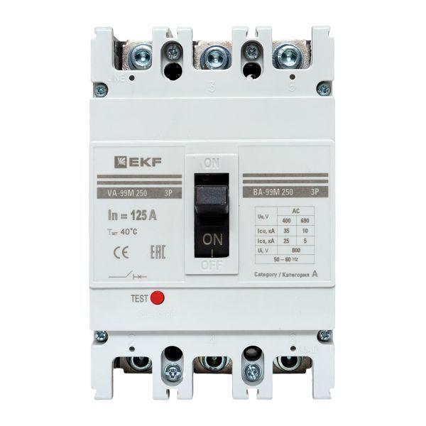 Выключатель автоматический 3п 250/125А 35кА ВА-99М PROxima EKF mccb99-250-125m