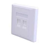 Панель лицевая 2 порта 80х80 Keystone шторка (DIY) SUPRLAN 10-0334-1