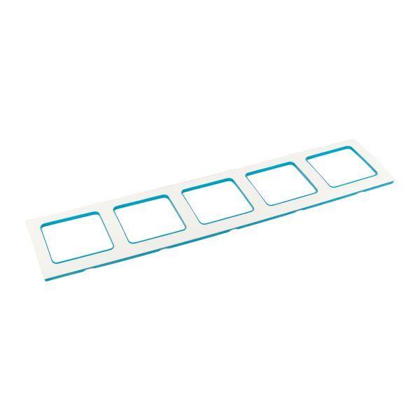 Рамка 5-м Стокгольм бел. с линией цвета син. EKF EXM-G-306-30