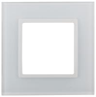 Рамка 1-м 14-5101-01 стекло Elegance бел.+бел. Эра Б0059166