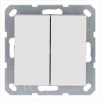 Переключатель перекрестный 2-кл. 10А IP20 механизм бел. глянцевый Jasmart G3014W