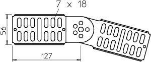 Комплект для кабельного лист. лотка соединительный шарнирный H=60мм RGV 60 FS (болт + шайба + гайка) OBO 7082010