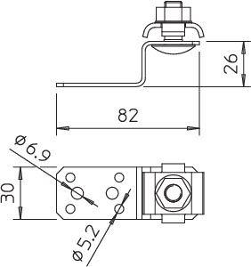 Скоба соединительная 287 CU OBO 5320690