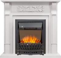 Royal Flame Каминокомплект Venice - Фактурный белый с очагом Aspen Black