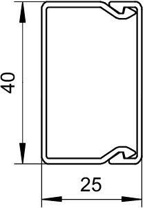 Мини-канал 25х40 L2000 WDK25040RW белоснеж. (дл.2м) OBO 6191061