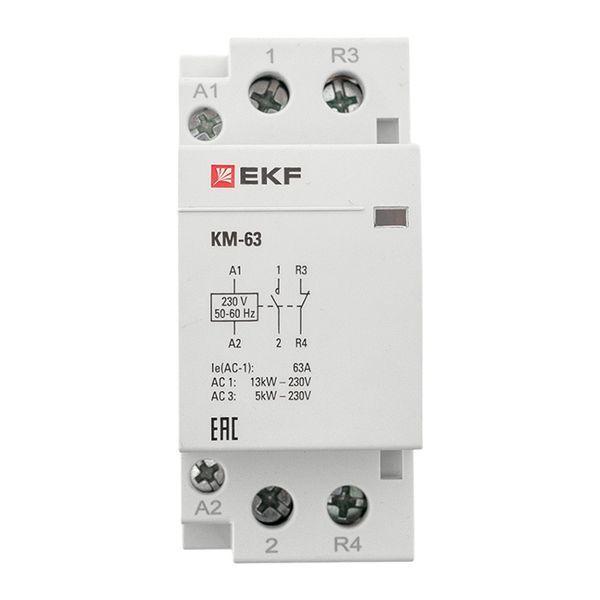 Контактор модульный КМ 63А NО+NC (2 мод.) EKF km-2-63-11