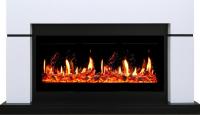 Royal Flame Каминокомплект Lindos - Белый с черным (Ширина 1470мм) с очагом 5D V-ART 40