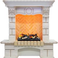 Dimplex Каминокомплект Pierre Luxe - Слоновая кость / Шампань (Высота 975мм) с очагом Cassette 400 LNH-INT (с дровами)