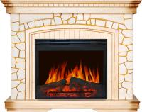 Royal Flame Каминокомплект Glasgow - Слоновая кость с патиной с очагом Jupiter FX New