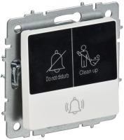 Кнопка звонка BRITE ВС10-1-9-БрАБ 10А для отелей с индикацией механизм арктич. бел. IEK BR-V14-2-10-K91