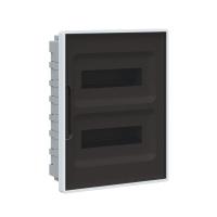 Щиток 24 мод встраиваемый для полых стен FRAME с тонированной дверцей с 4 шинами PEN (2шт на 8 отв. и 2шт на 6 отв.) бел. DKC F24B3WD