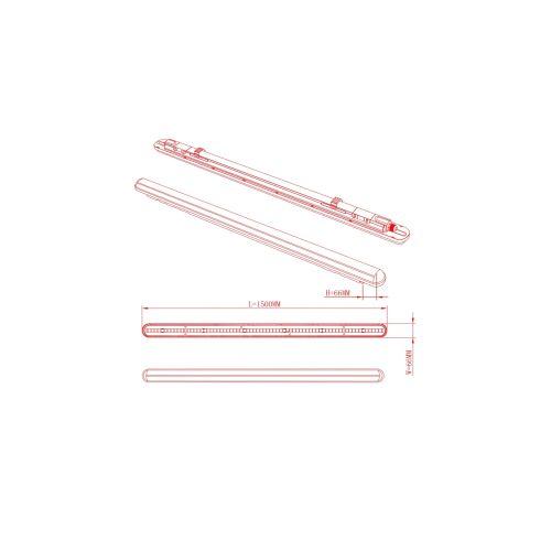 Светильник светодиодный SPP-201-0-40K-048 48Вт 4000К IP65 4500лм 1500мм линейный матов. Эра Б0047178