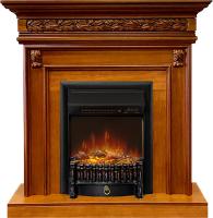 Royal Flame Каминокомплект Valletta - Орех с очагом Fobos FX M Black RC
