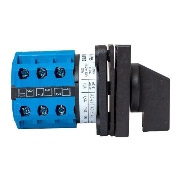 Переключатель кулачковый ПК-1-23 3п 10А "1-0-2" IP65 EKF pk-1-23-10-65