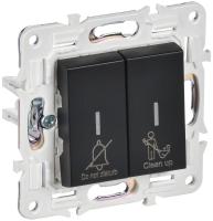 Выключатель 2-кл. SKANDY 10А SK-V16Bl для отелей с индикацией черн. IEK SK-V20-2-10-K02