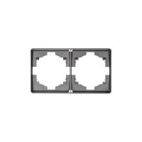 Рамка ROUND 2-постовая титан KRANZ