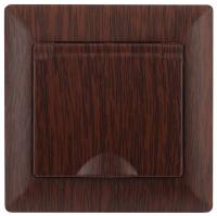 Розетка 1-м СП Solo 4-203-10 16А 250В IP20 2P+E Schuko с заземл. защ. крышка венге Intro Б0053663