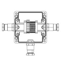 Коробка клеммная взрывозащ. GRP 120х120х90мм 1Ex e IICTBE-P-03-(2хCBC.2-2хCBC.2(i)-2хTEO.2)-1хKH2MHK(B)-1хKH2MHK(C)-1хKH2MHK(D)1Ex e IIC Т5 Gb / Ex tb IIIC T95град.C Db IP66 Un=400В In=21АВ DKC 1231.031.22.121E